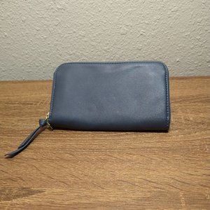 Blue wallet/ wristlet